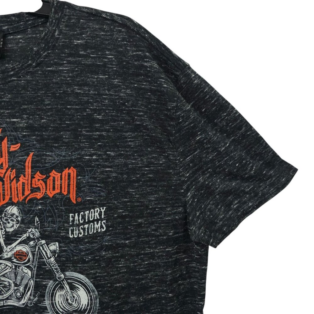 Harley Davidson T Shirt Mens XL Double Sided 2019 Skeleton Biker Bowling Green - Picture 13 of 16